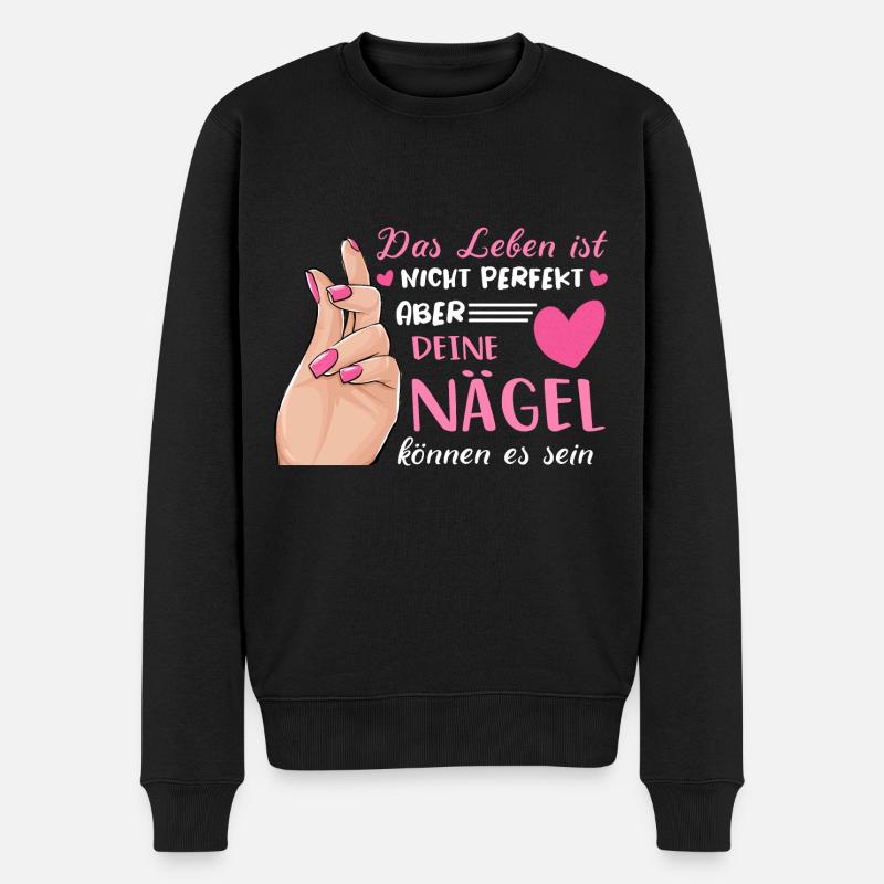 Nagelfee Nageldesignerin Nagelstudio - Männer Premium Bio Pullover - Schwarz