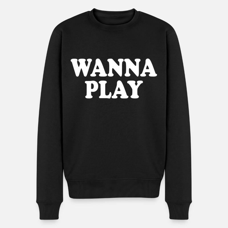 Wanna play - Pull Premium bio Homme - noir