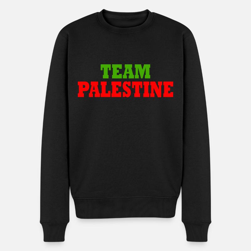 Team palestine - Männer Premium Bio Pullover - Schwarz