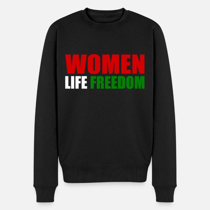 Women life freedom - Männer Premium Bio Pullover - Schwarz