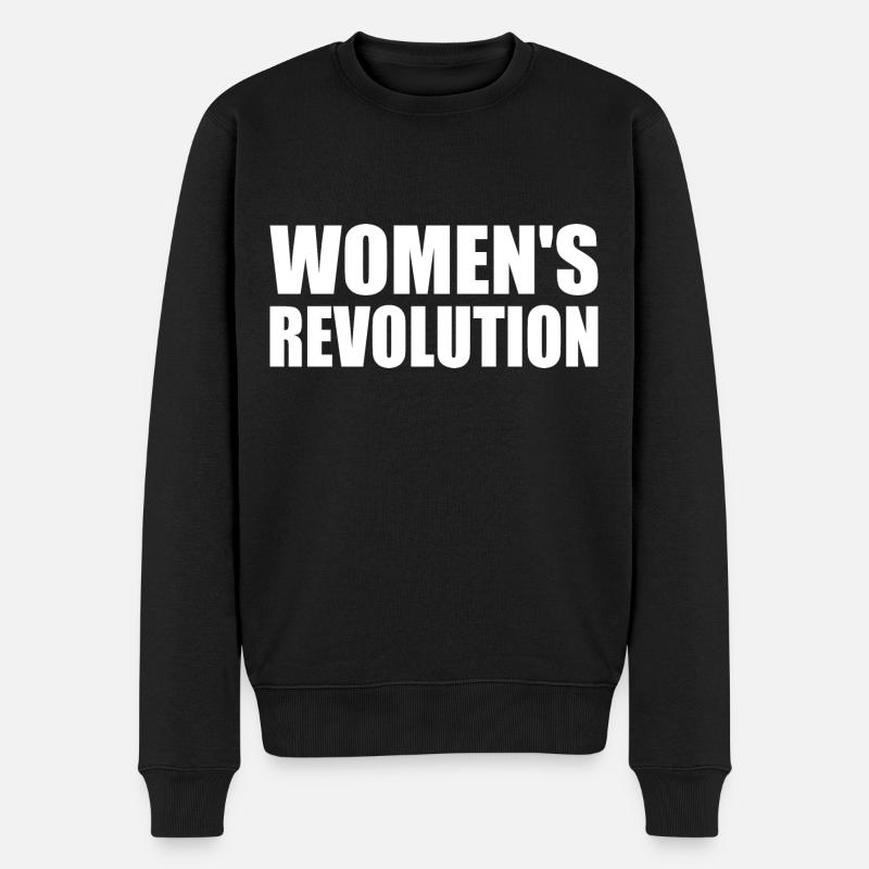 Womens revolution - Männer Premium Bio Pullover - Schwarz