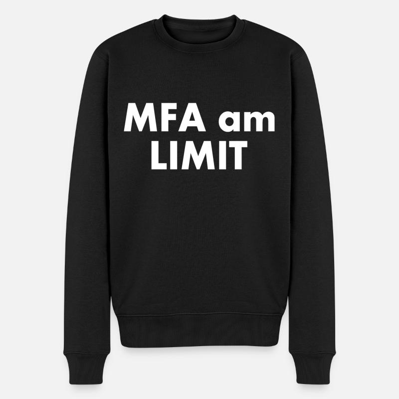 Mfa am limit - Männer Premium Bio Pullover - Schwarz