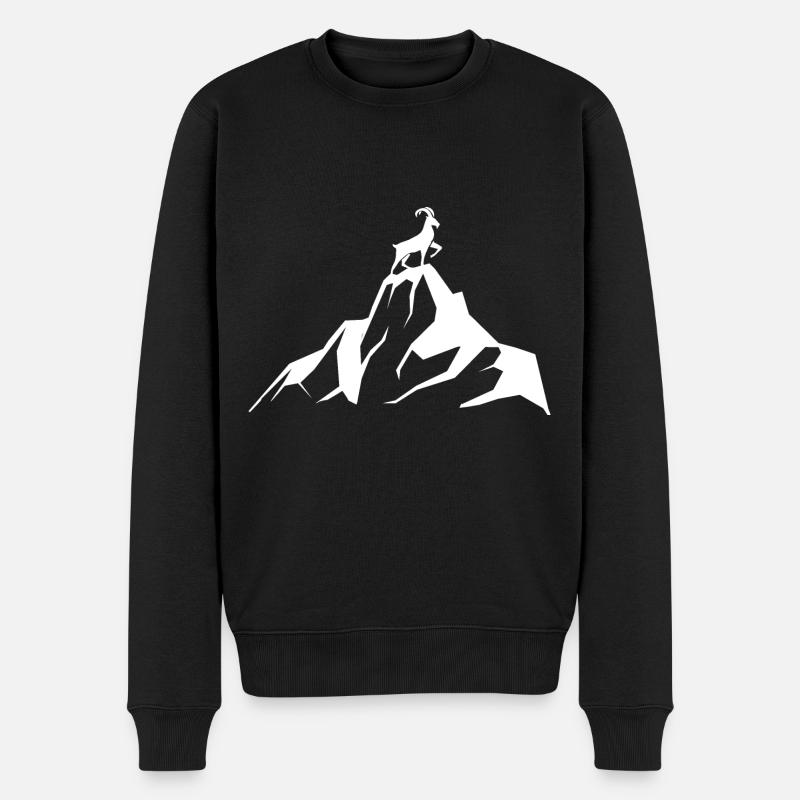 Chèvre - Montagne - (4) - Pull Premium bio Homme - noir