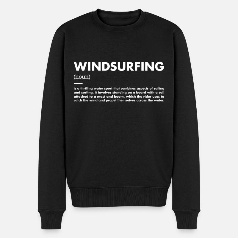 Sport Definition Windsurfing - Männer Premium Bio Pullover - Schwarz