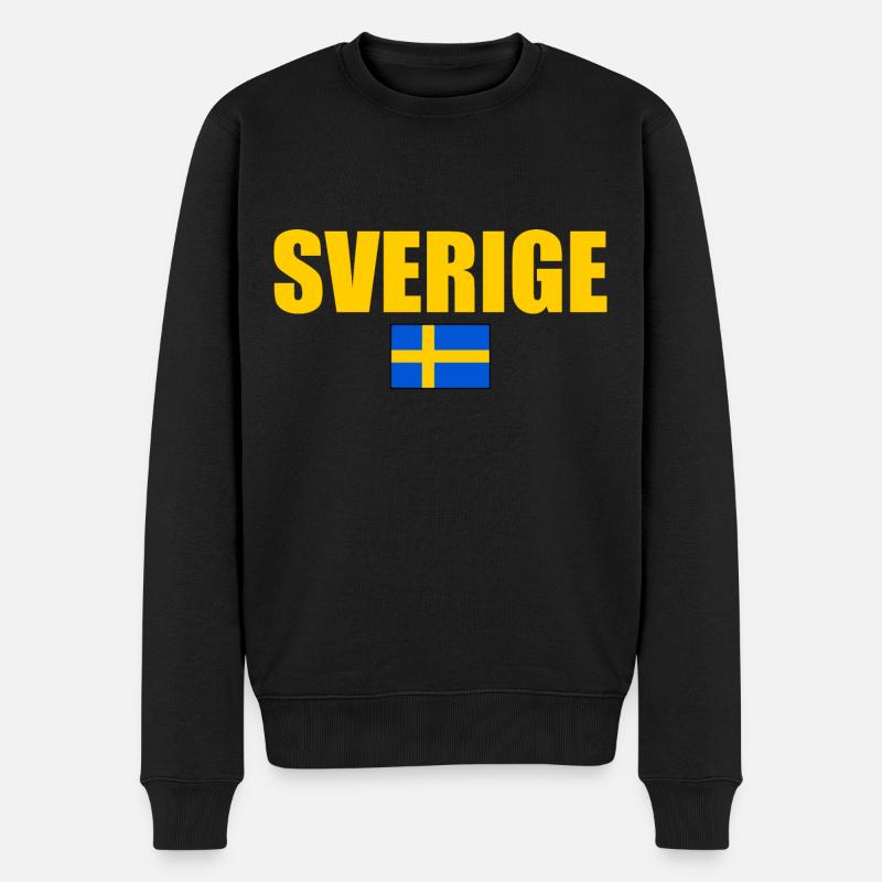 Schweden flagge - Männer Premium Bio Pullover - Schwarz