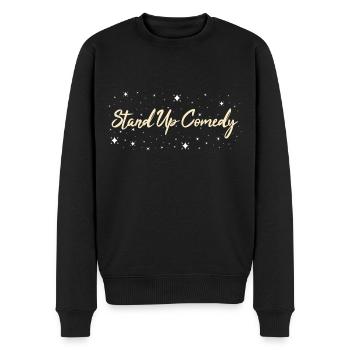 Comedian Stand Up Comedy - Men's Premium Organic Jumper - black - Front - Nico (187cm)