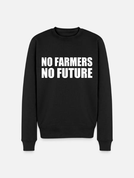 no farmers no future - Men's Premium Organic Jumper - black
