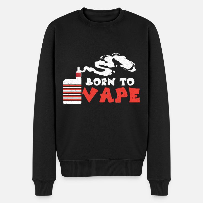 E-Zigarette E-Shisha Dampf Liquid - Männer Premium Bio Pullover - Schwarz