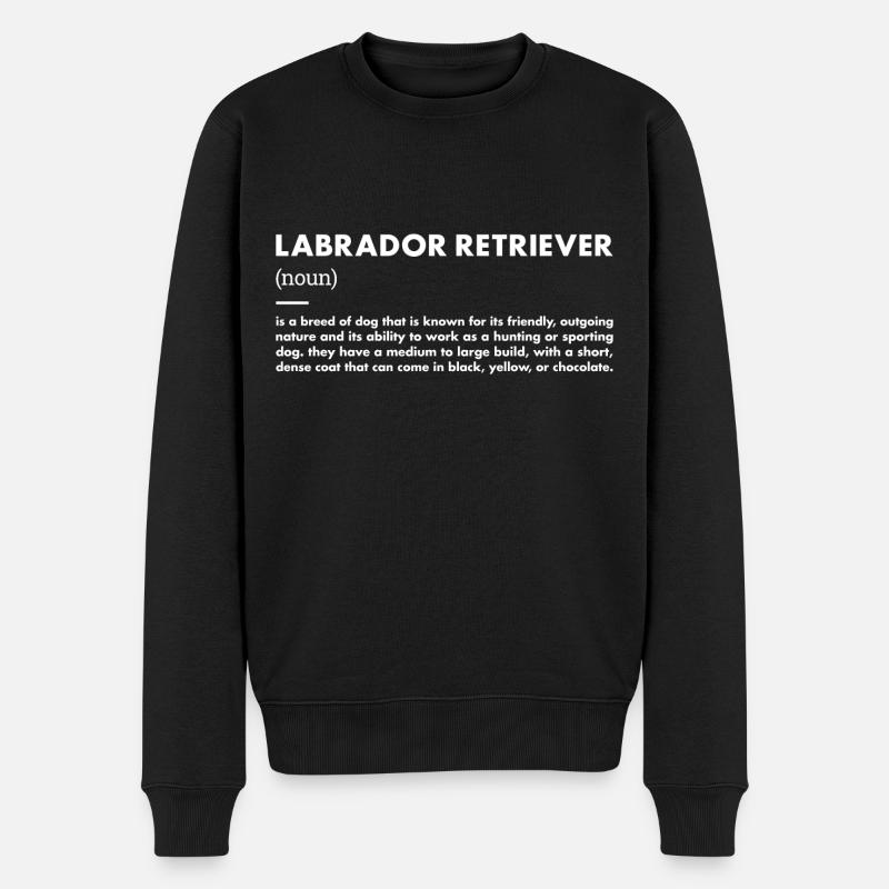 Labrador Retriever Definition - Männer Premium Bio Pullover - Schwarz