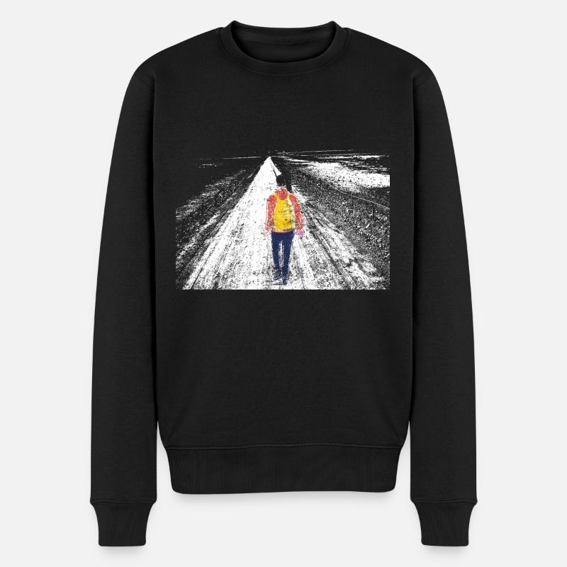 Fille seule - Pull Premium bio Homme - noir