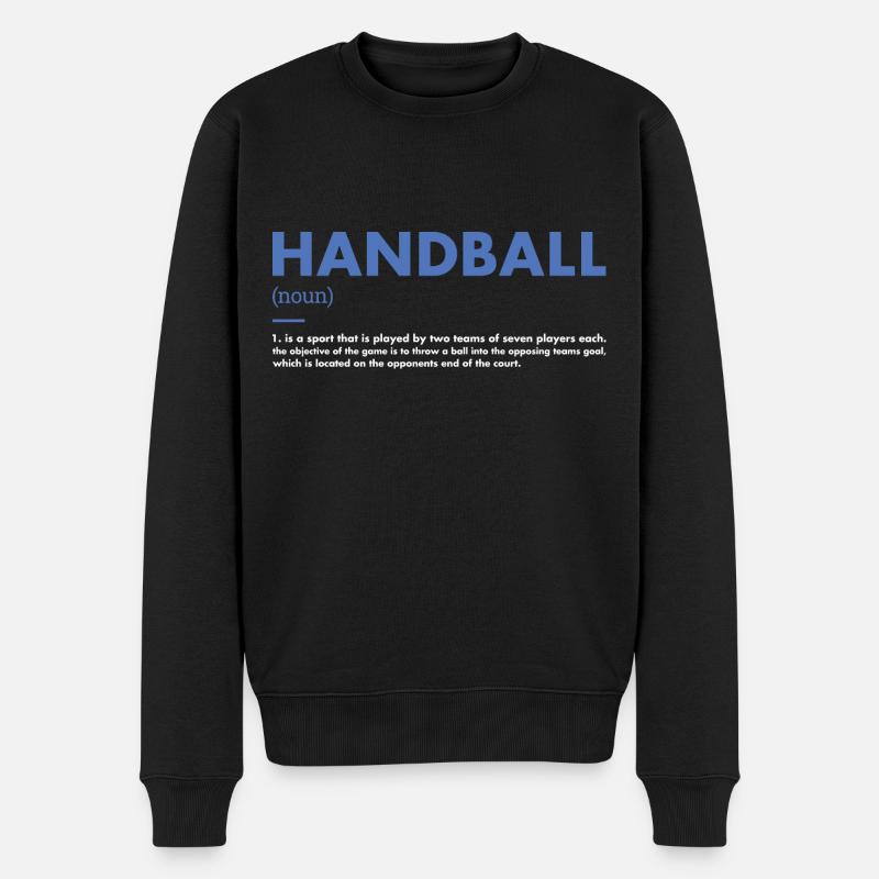 Sport Definition Handball - Männer Premium Bio Pullover - Schwarz