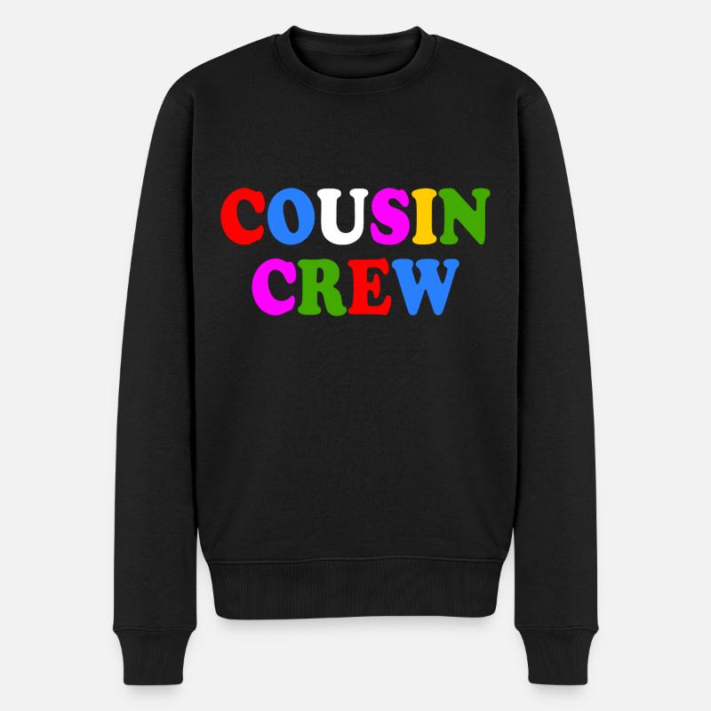 Cousin crew - Männer Premium Bio Pullover - Schwarz