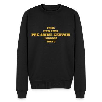 Pré Gervais Style - Unique streets, unique style. - Pull Premium bio Homme - noir - Devant - Nico (187cm)