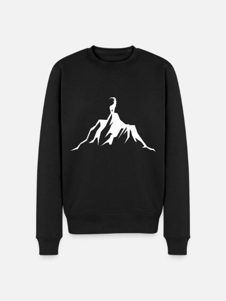 Goat - Mountain - (7) - Men's Premium Organic Jumper - black