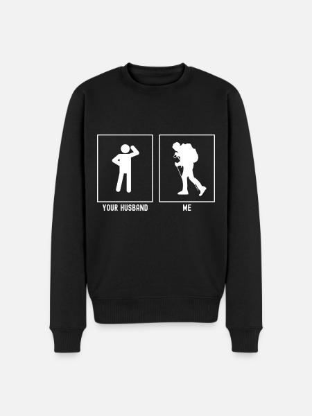 Votre mari - moi - Promenade errante - Pull Premium bio Homme - noir