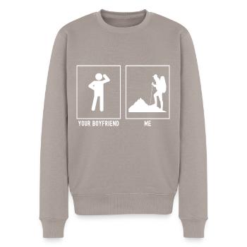 Votre ami - moi - Wandering Links - Pull Premium bio Homme - taupe - Devant - Nico (187cm)