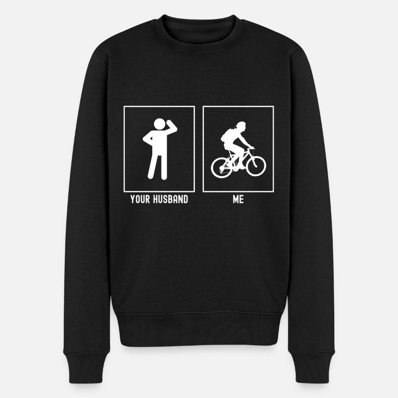 Votre mari - moi - Vélo tranquille - Pull Premium bio Homme - noir