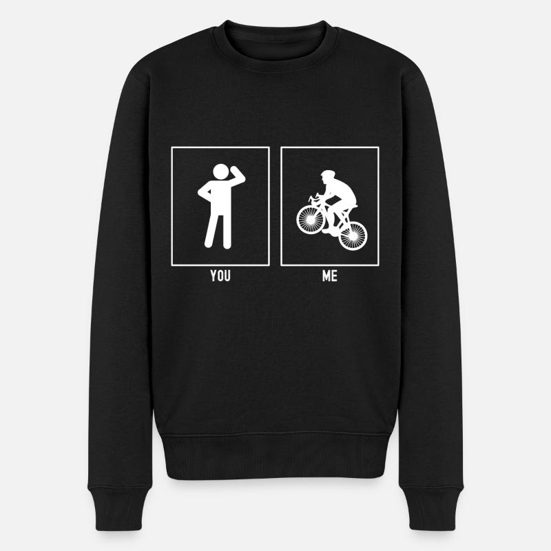 Vous - Moi - Vélo en montée - Pull Premium bio Homme - noir