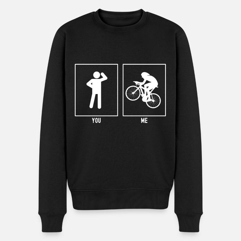 Vous - Moi - Vélo en montée - Pull Premium bio Homme - noir
