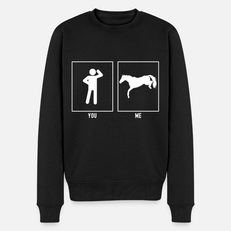 Vous - I - Cheval qui tombe - Pull Premium bio Homme - noir