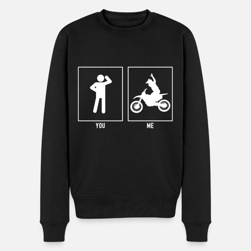 Vous - Moi - Moto sans mains - Pull Premium bio Homme - noir