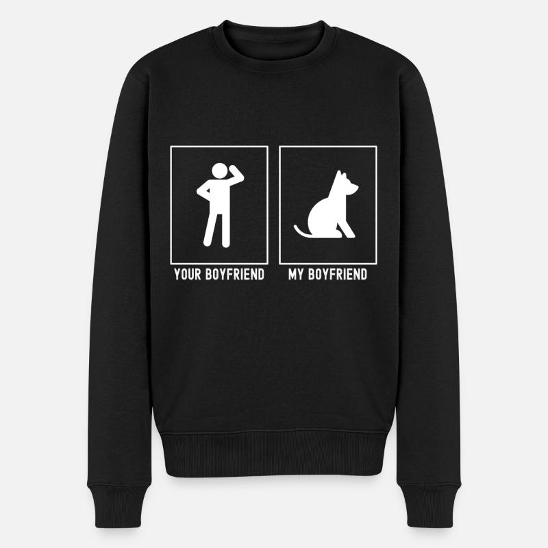 Dein Freund - Mein Freund - Hund Niedlich - Männer Premium Bio Pullover - Schwarz