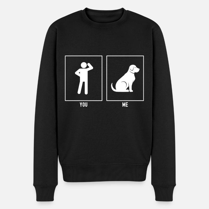 Vous - I - Chien assis - Pull Premium bio Homme - noir