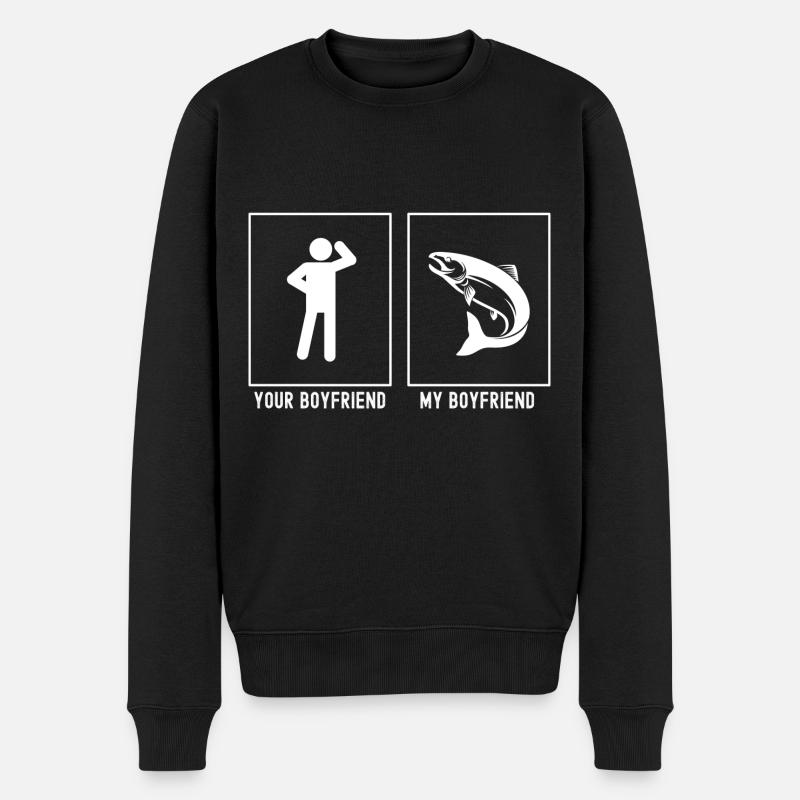Votre ami - Mon ami - Pêche - Pull Premium bio Homme - noir