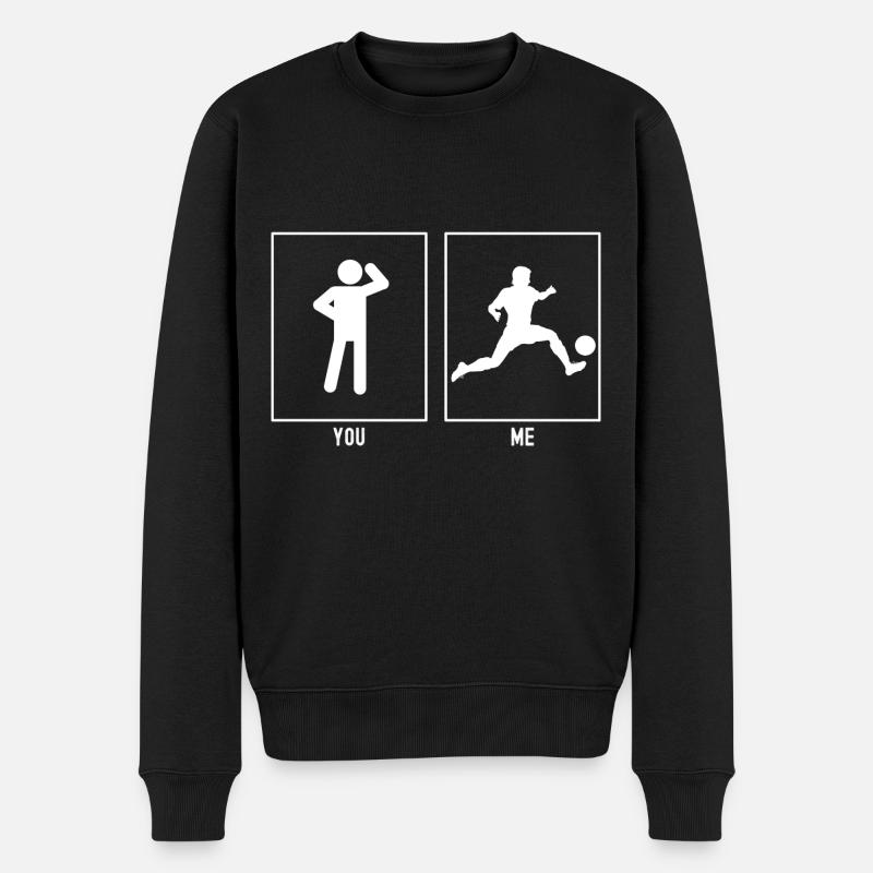 Vous - Moi - Activité de football - Pull Premium bio Homme - noir