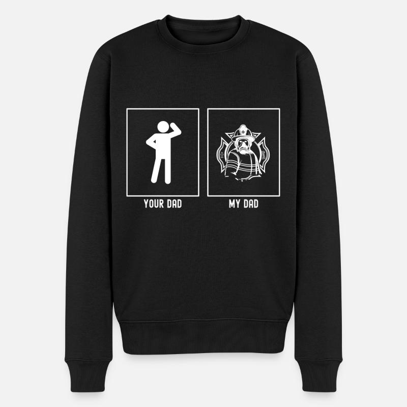 Ton Père - Mon Père - Pompiers - Pull Premium bio Homme - noir