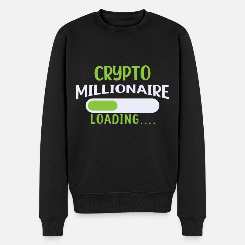 Krypto Bitcoin Bitcoins Crypto Blockchain - Pull Premium bio Homme - noir