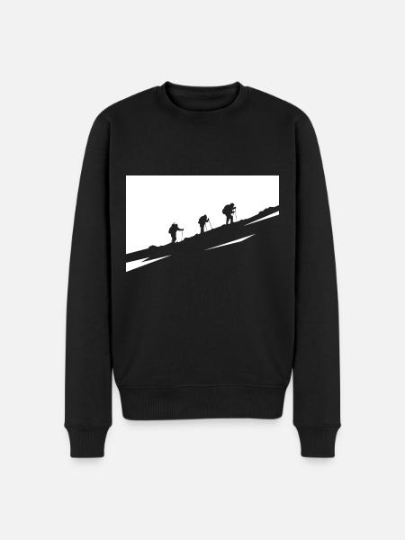 Randonnée pédestre - (8) - Pull Premium bio Homme - noir