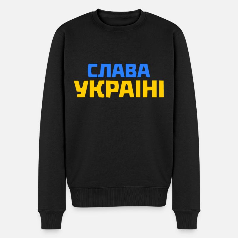 Slava ukraini - Pull Premium bio Homme - noir