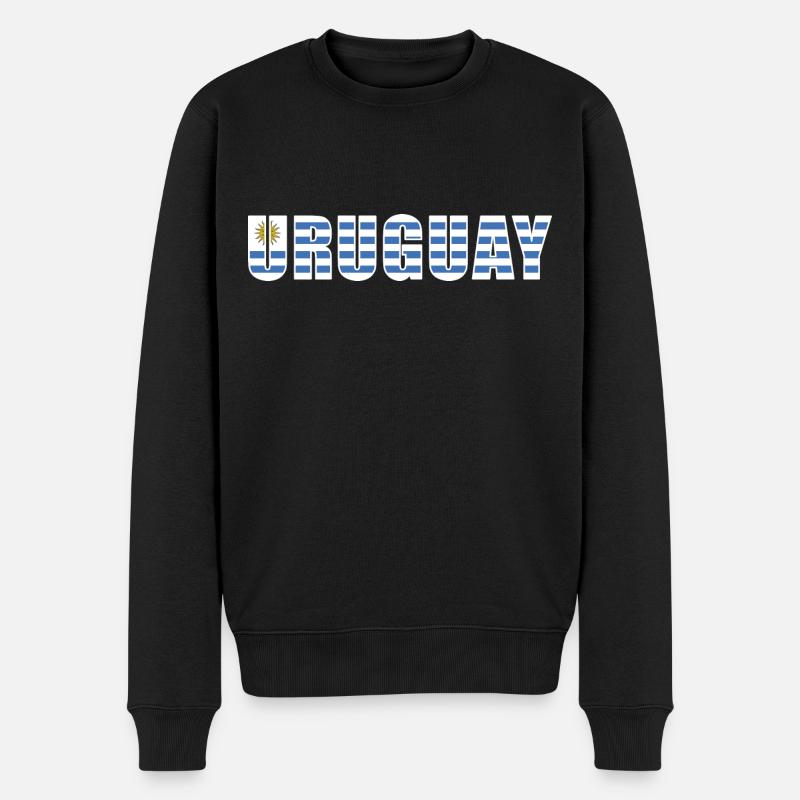 Uruguay Rugby - Männer Premium Bio Pullover - Schwarz