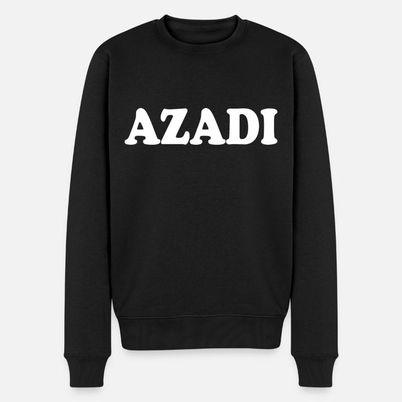 Azadi - Männer Premium Bio Pullover - Schwarz