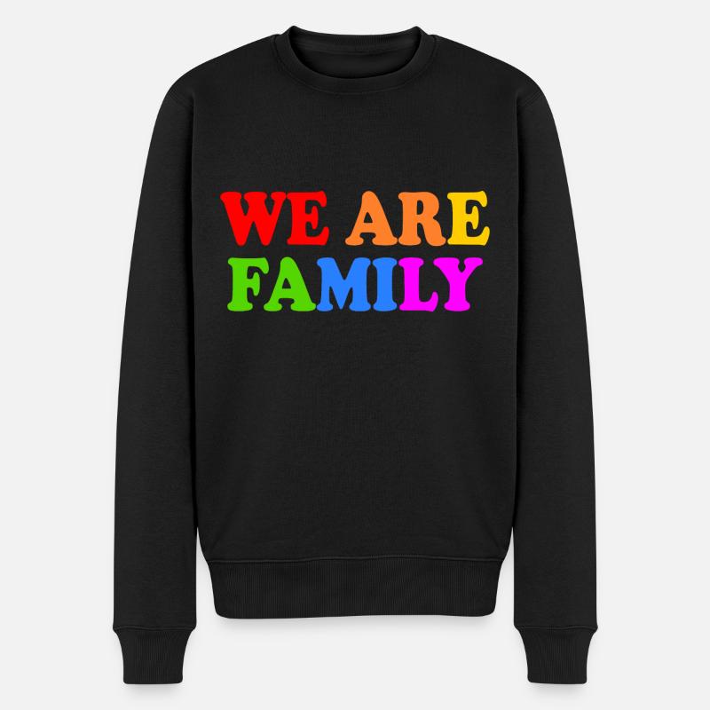 We are family - Männer Premium Bio Pullover - Schwarz