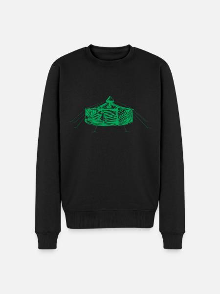 jurte_green - Men's Premium Organic Jumper - black