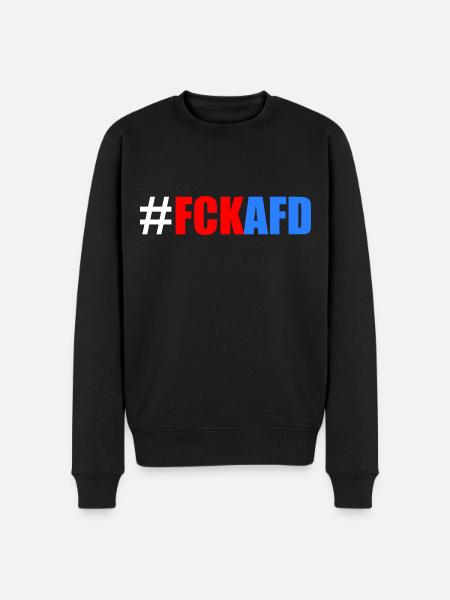 Fck afd - Männer Premium Bio Pullover - Schwarz