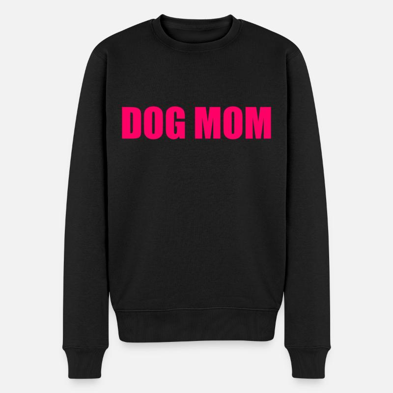 Dog mom - Männer Premium Bio Pullover - Schwarz