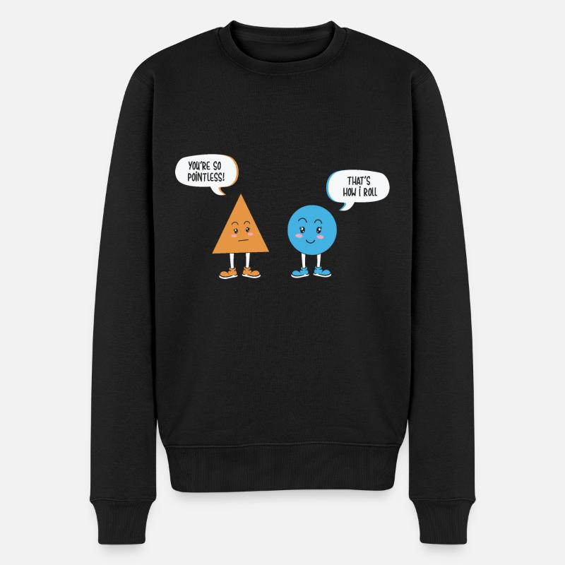 Lustig Mathematik Spruch Mathelehrer Mathesprüche - Männer Premium Bio Pullover - Schwarz