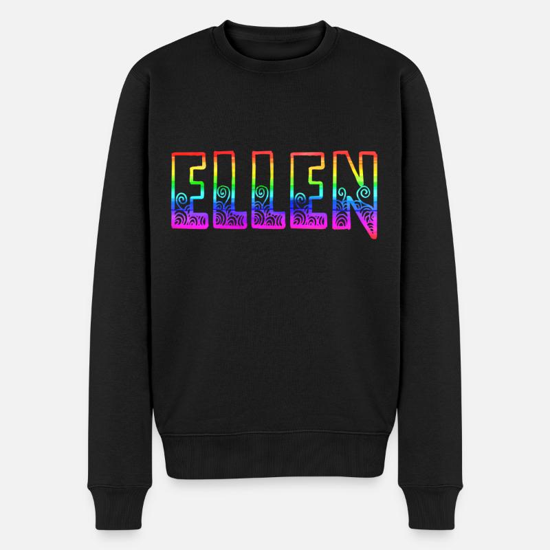 ellen rs arc-en-ciel - Pull Premium bio Homme - noir