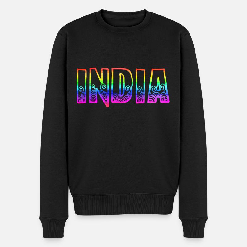 inde rs arc-en-ciel - Pull Premium bio Homme - noir