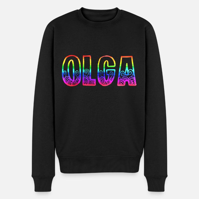 olga rs regenbogen - Männer Premium Bio Pullover - Schwarz