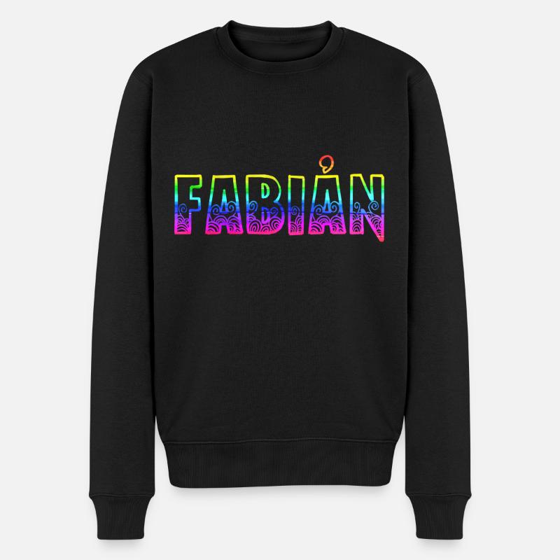 Fabian RS Arc-en-ciel - Pull Premium bio Homme - noir