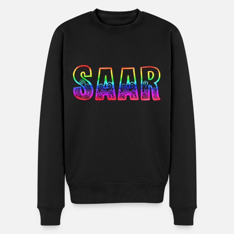 saar rs regenbogen - Männer Premium Bio Pullover - Schwarz
