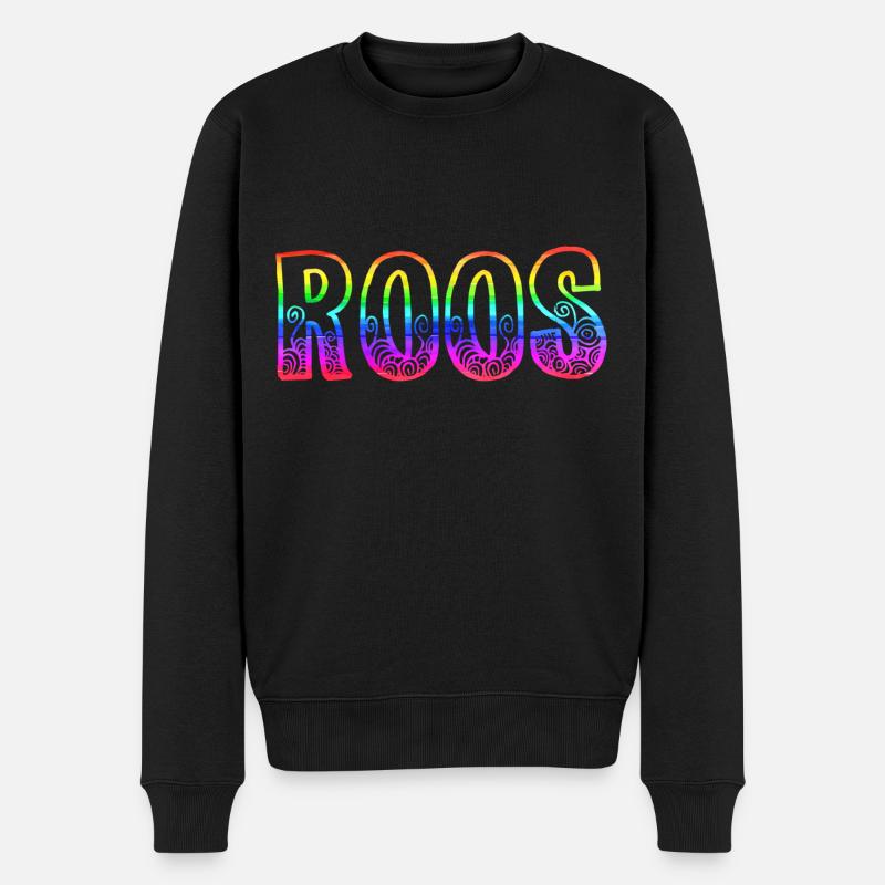 roos rs regenbogen - Männer Premium Bio Pullover - Schwarz