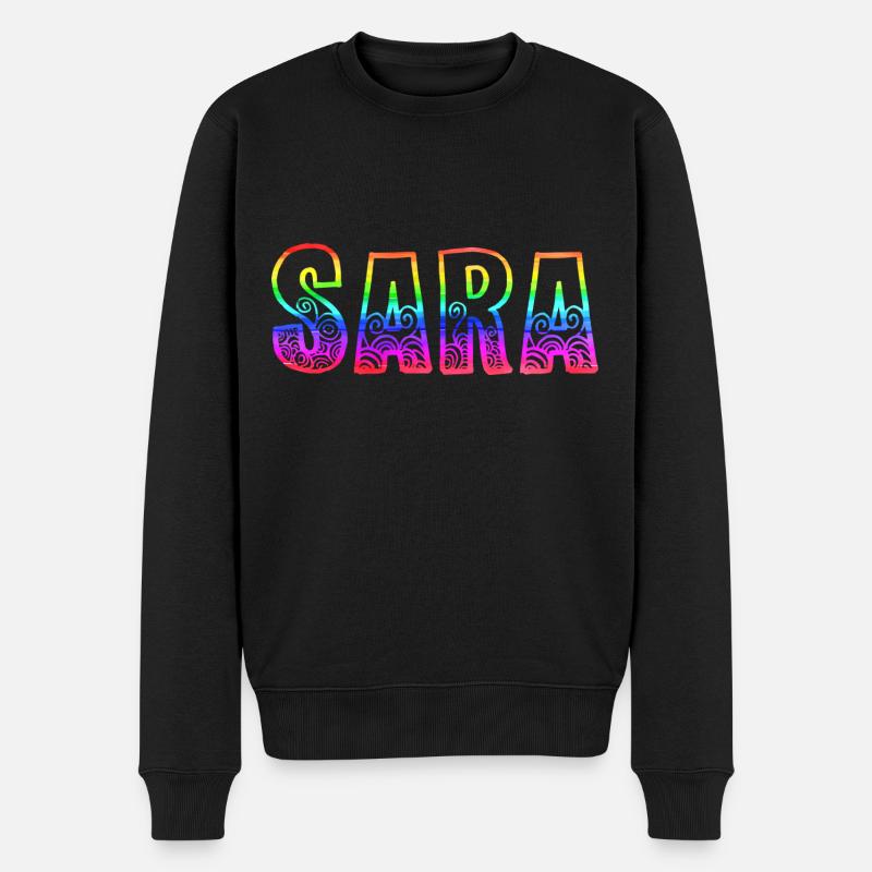 sara rs arc-en-ciel - Pull Premium bio Homme - noir