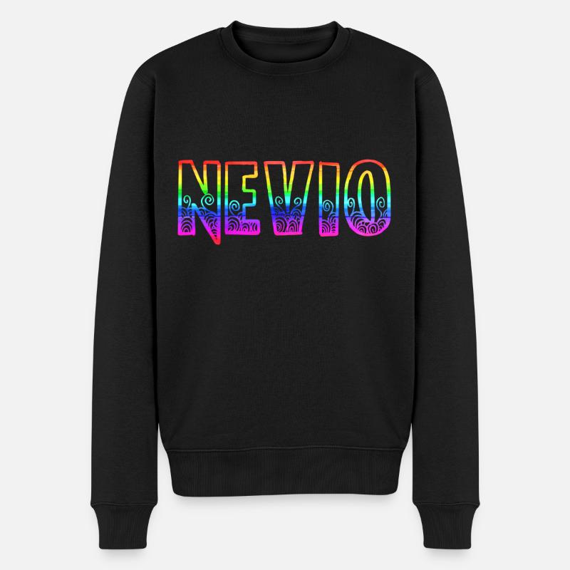 nevio rs regenbogen - Männer Premium Bio Pullover - Schwarz