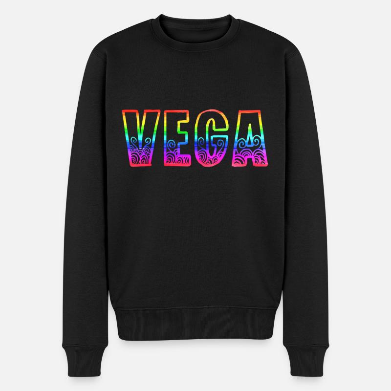 vega rs regenbogen - Männer Premium Bio Pullover - Schwarz