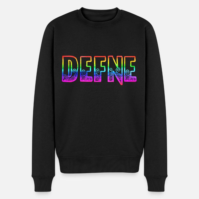 defne rs regenbogen - Männer Premium Bio Pullover - Schwarz